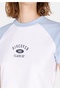Slim Fit Round Neck Printed Women's White Short Sleeve T-Shirt - 4