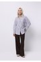 Relax Fit Shirt Neck Striped Women's Purple Long Sleeve Shirt - 3