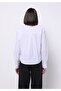 Regular Fit Shirt Neck Plain Women's White Long Sleeve Shirt - 2