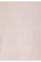 Regular Fit Shirt Neck Jacquard Women's Beige Short Sleeve T-Shirt - 5