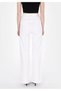 Regular Fit High Waist Wide Leg Women's White Jean Trousers - 2