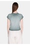 Slim Fit Round Neck Cotton Pack Printed Women's Green Short Sleeve T-Shirt - 2