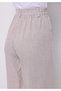 Straight Fit Low Waist Wide Leg Women's Beige Trousers - 6