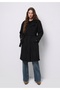 Regular Fit Hooded Zippered Lined Detachable Hooded Women's Black Coat