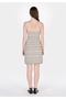 Slim Fit Straight Women's Ecru Strap Dress - 2