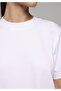 Boxy Fit Round Neck Plain Women's White Short Sleeve T-Shirt - 4