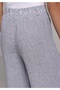 Straight Fit Low Waist Wide Leg Women's Blue Trousers - 6