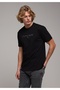 Regular Fit Round Neck Plain Men's Black Short Sleeve T-Shirt