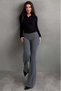 Anthracite High Waist Flare Leg Sports Women's Leggings Mg2789 - 5