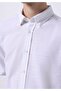 Slim Fit Shirt Neck Cotton Lu Plain Men's White Long Sleeve Shirt - 4