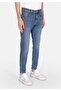 Slim Fit Pocketed Men's Mid Indigo D Denim Jean Trousers - 4