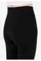 Slim Fit High Waist Women's Black Knitted Leggings - 6
