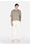 Relaxed Fit Mid Waist Loose Leg Men's Stone Pants