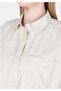 Regular Fit Shirt Neck Plain Women's Beige Long Sleeve Shirt - 4