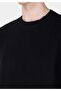 Comfort Fit Round Neck Plain Men's Black Short Sleeve T-Shirt - 4
