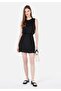 Mini Skirt Plain Zipper Women's Black Lined Skirt