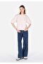 Regular Fit Round Neck Plain Women's Beige Short Sleeve T-Shirt - 3