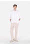 Regular Fit Shirt Neck Plain Men's White Long Sleeve Shirt - 3