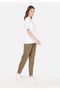 Regular Fit Mid Waist Women's Green Sweatpants - 3
