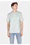 Comfort Fit Round Neck Plain Men's Green Knitted Short Sleeve T-Shirt