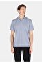 Comfort Fit Polo Neck Plain Men's Blue Short Sleeve T-Shirt