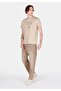 Regular Fit Round Neck Printed Men's Beige Short Sleeve T-Shirt - 3