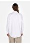Regular Fit Shirt Neck Striped Women's White Long Sleeve Shirt - 2