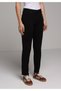 Slim Fit Mid Waist Straight Leg Women's Black Denim Jean Trousers - 4