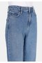 Mom Fit High Waist Slimming Zipper Dark Indigo Women's Denim Jean Pants - 5