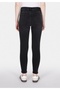 Skinny Fit Mid Waist Skinny Leg Women's Black Jean Trousers - 2