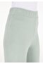 Regular Fit Mid Waist Women's Cotton Blend Green Sweatpants - 5