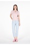 Slim Fit Polo Neck Plain Women's Pink Short Sleeve T-Shirt - 3