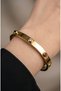 Steel 22K Colorful Stone Full Round Handcuff Non-Tarnish Women's Handcuff Bracelet - 3