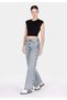 Regular Fit High Waist Wide Leg Women's Denim Jean Trousers - 3