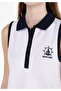 Slim Fit Embroidered Women's White Sleeveless Dress - 4