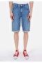Straight Fit Low Waist Men's Blue Jean Shorts - 4