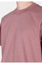 Comfort Fit Round Neck Plain Men's Pink Short Sleeve T-Shirt - 4