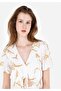 Regular Fit Women's Ecru Floral Printed Dress - 4