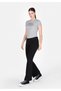 Slim Fit Round Neck Printed Women's Gray Short Sleeve T-Shirt - 3