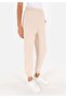 Regular Fit Mid Waist Women's Beige Sweatpants - 4