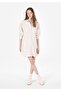 Slim Fit Women's Ecru Dress
