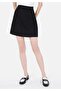 Mini Skirt Plain Zipper Women's Black Lined Skirt - 4