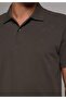 Regular Fit Polo Collar Plain Men's Green Cotton Pack Pocketless Short Sleeve T-Shirt - 4