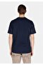 Comfort Fit Round Neck Jacquard Men's Navy Blue Short Sleeve T-Shirt - 2