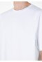 Comfort Fit Round Neck Plain Men's White Short Sleeve T-Shirt - 4