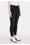 Skinny Fit Mid Waist Skinny Leg Women's Black Jean Trousers - 3