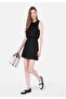 Mini Skirt Plain Zipper Women's Black Lined Skirt - 3