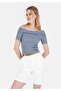 Blue Women's T-shirt Short Sleeve