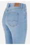 Regular Fit Mid Waist Bootcut Women's Indigo Denim Jean Trousers - 6