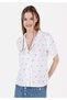 Regular Fit Shirt Neck Floral Women's Multicolor Short Sleeve Shirt